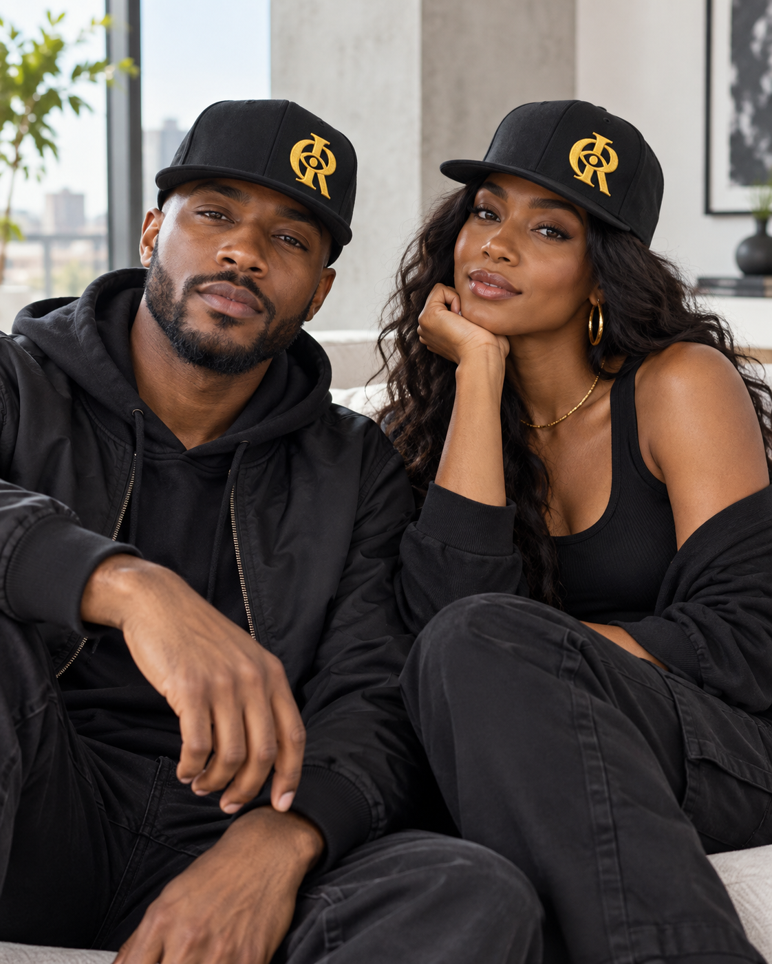 OREN VISION MARK™ Signature Snapback — Black/Gold