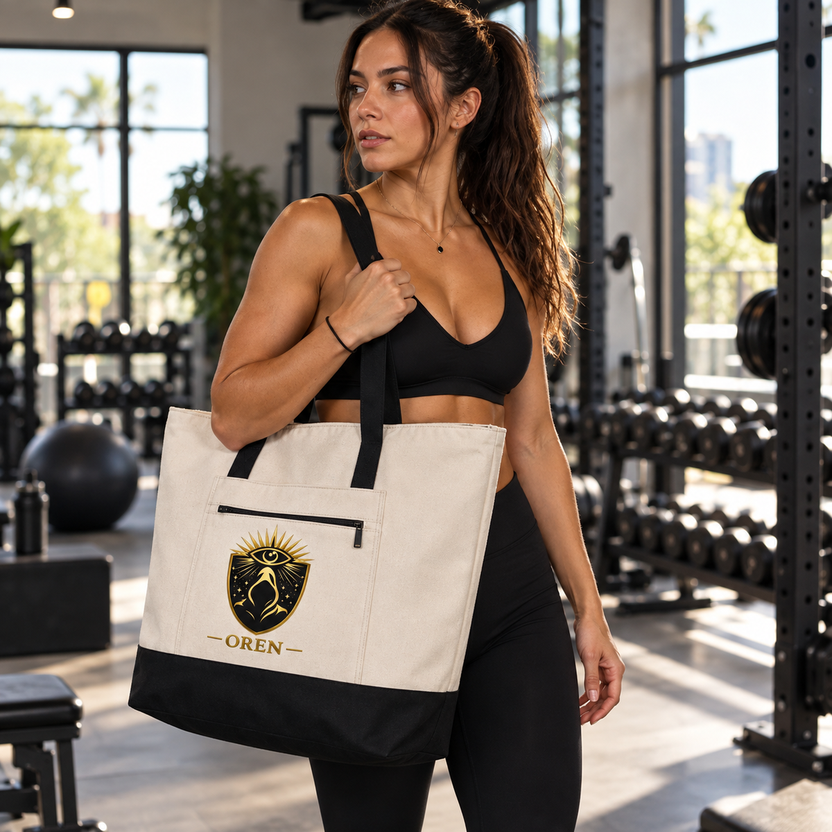 OREN "Discipline Is My Luxury" Canvas Tote Bag