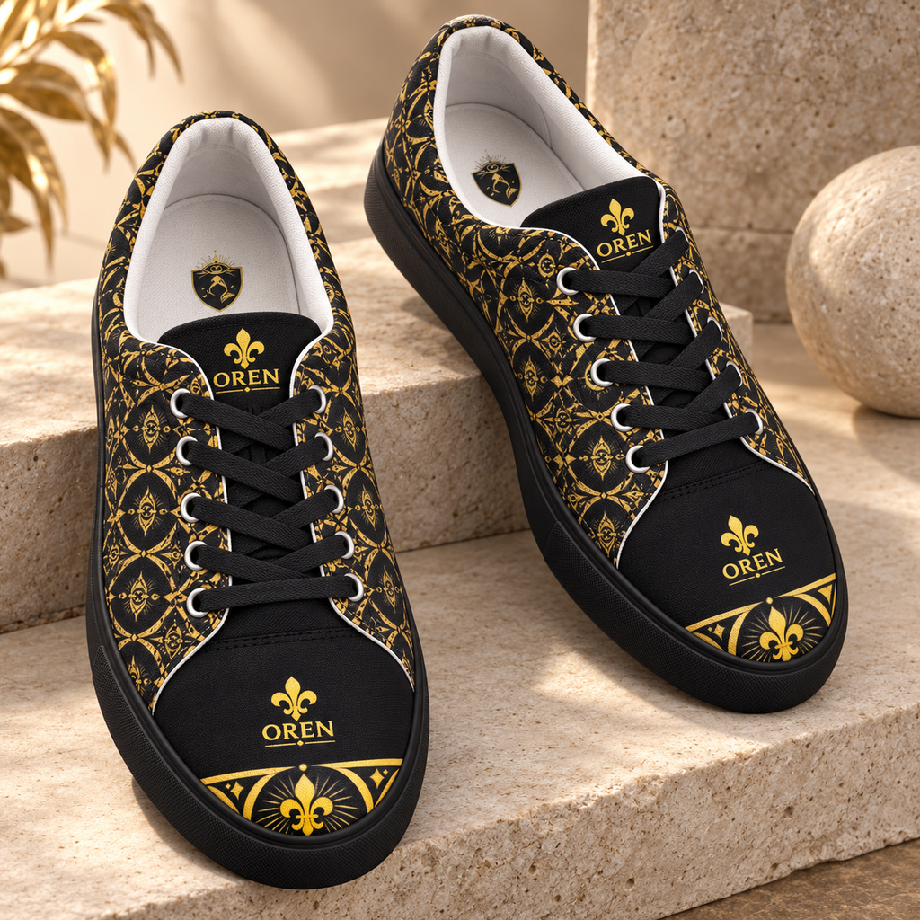 OREN VISION NOIR™ Signature Low-Top Men’s lace-up canvas shoes